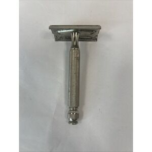 Vintage‎ Gillette Ball End Tech Double Edge Safety Razor 3 Piece Read